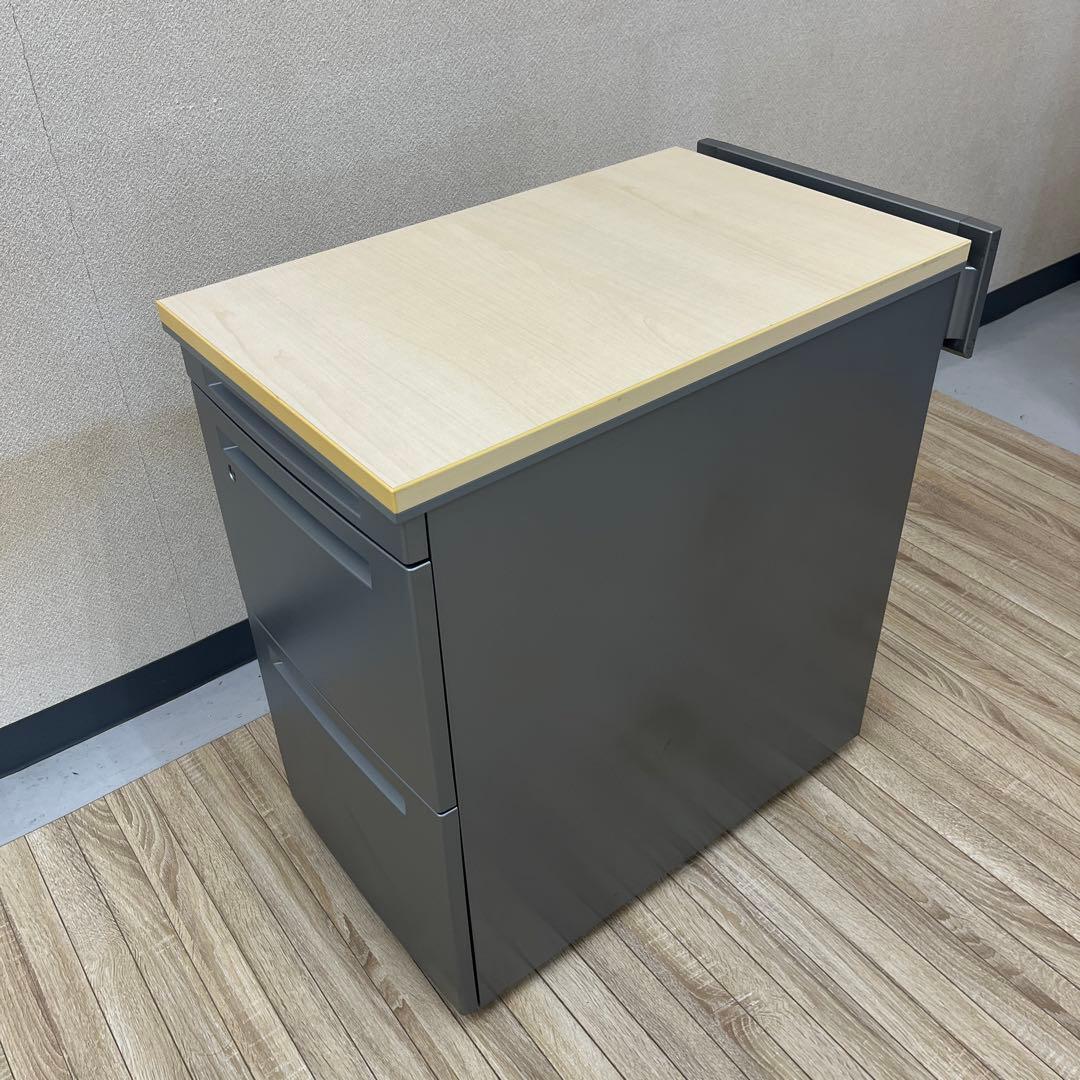 オカムラ 両ラウンドデスク 3段サイドデスクセット★メインデスク別出品セット販売