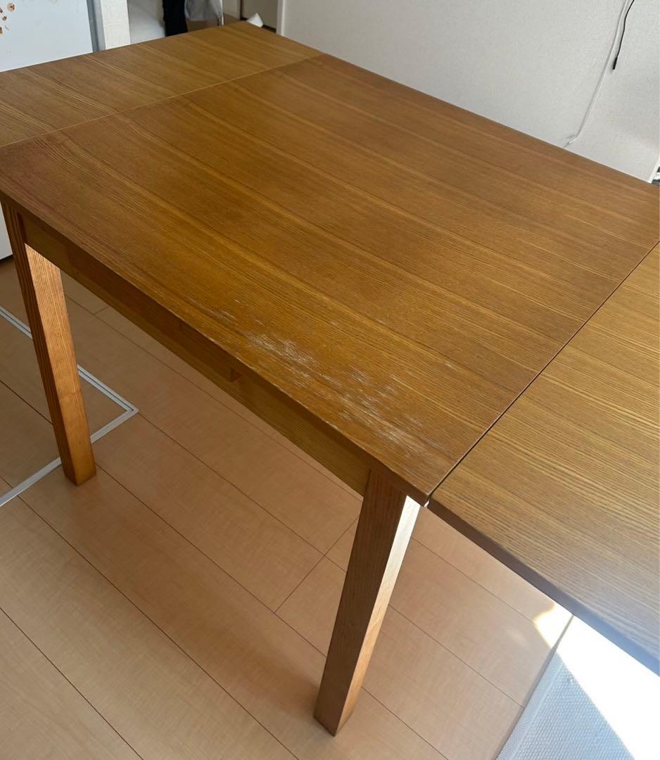 【かつ‼︎】無印良品　サイドテーブルとダイニングテーブルと椅子2脚付き