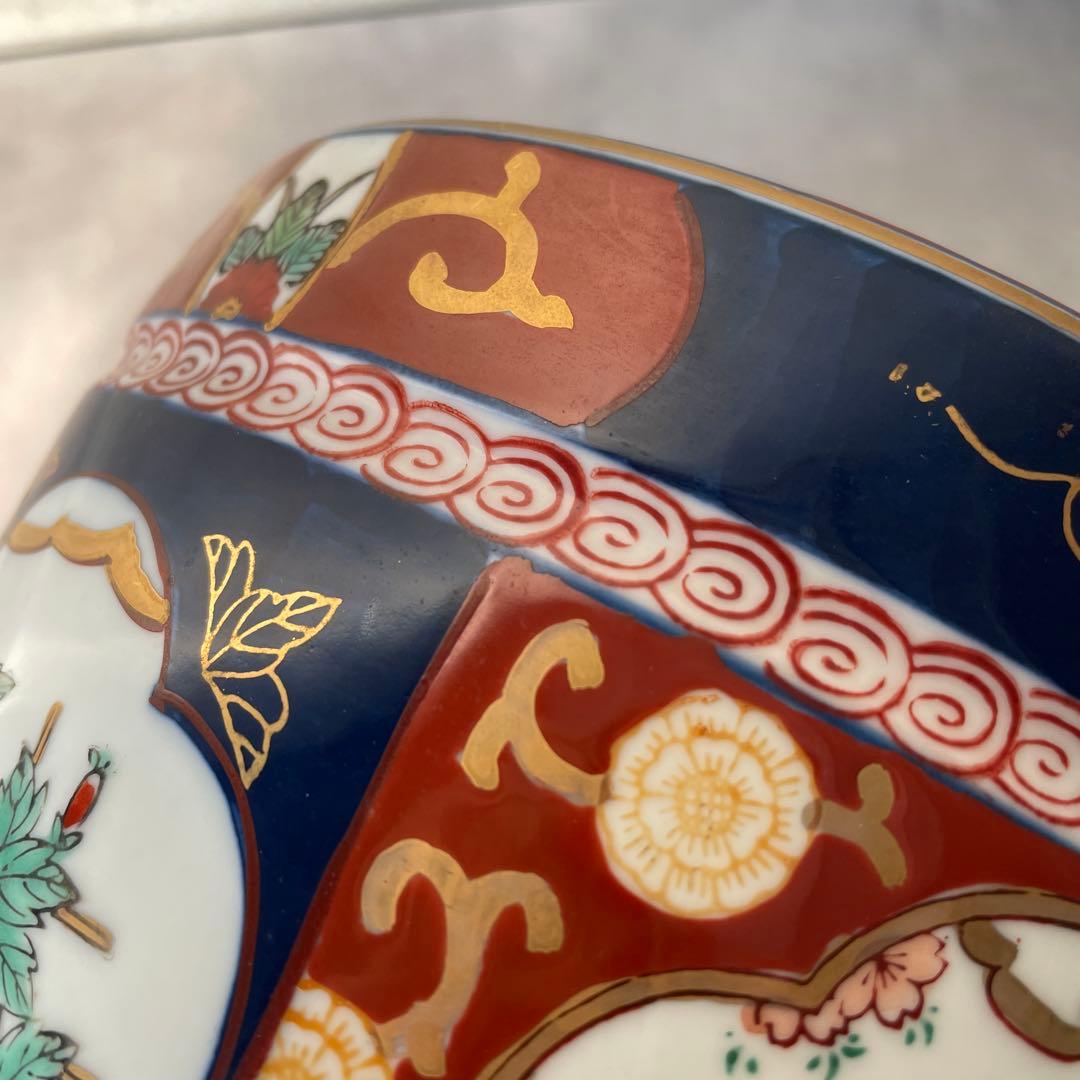 有田焼 伊万里 金彩錦 陶器製火鉢 秀峰 6寸 和風 花鳥 手炙り