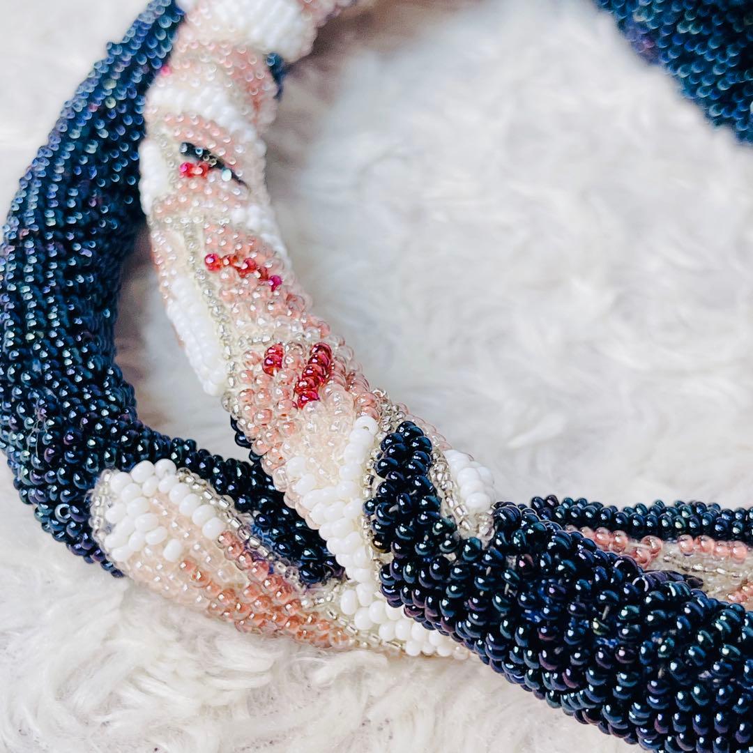 ビーズバッグ 花柄 フラワー ギャザー ハンドバッグ ヴィンテージ レトロ