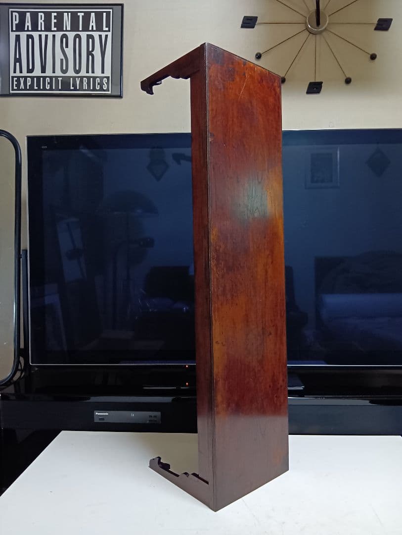 希少　明治期　欅　一枚板　組木細工　削り出し　文机　長尺机　錨脚