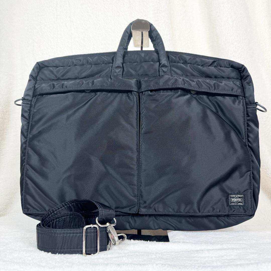 【極美品】PORTER ポーター タンカー A3 2way ブリーフケース 黒