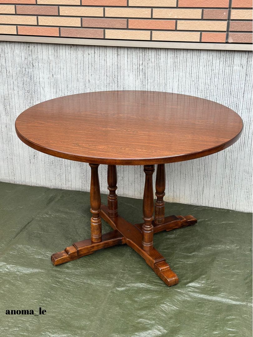 【ダイニングテーブル】飛騨産業　キツツキ　昭和レトロ　ジャパンヴィンテージ◎