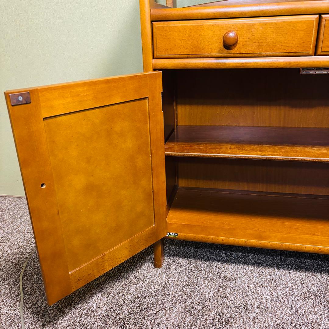 オールドカリモク　電話台　FAX台　キャビネット　昭和レトロ