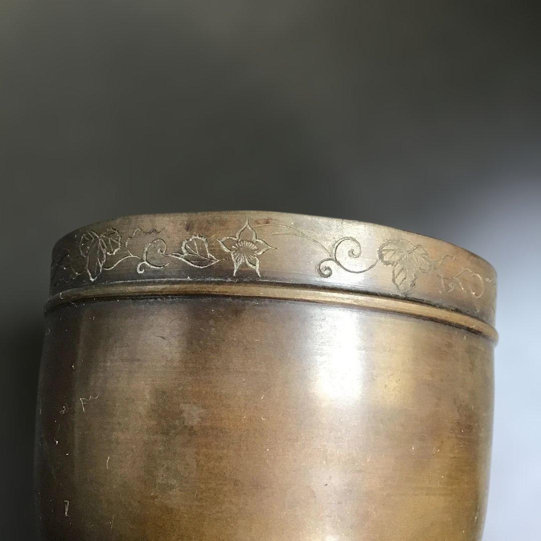 三つ足金属製香炉　江戸中期から後期　古銅　真鍮　建水　砂張