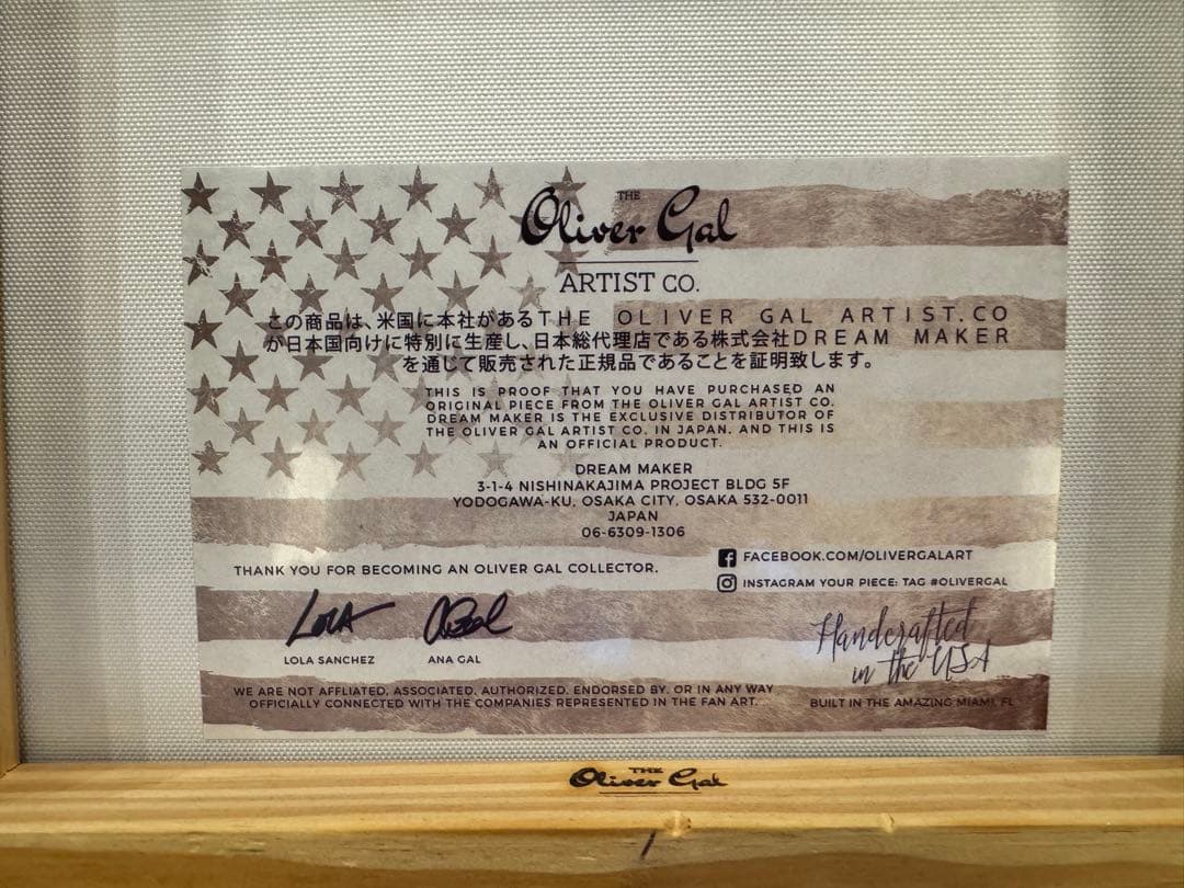 THE OLIVER GAL アートパネル 【正規品】