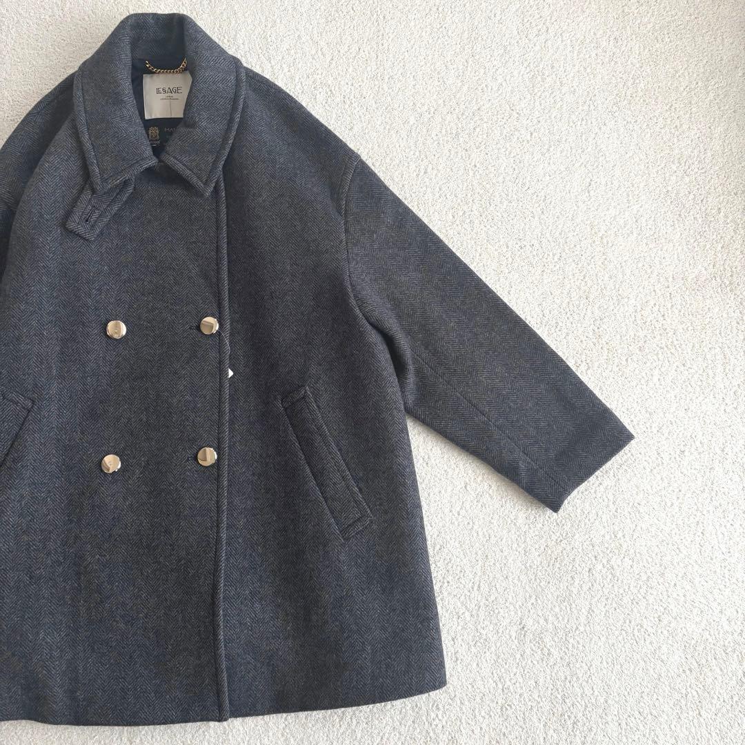 【新品】レサージュSUPER120 MANTECOステンカラーショートコート