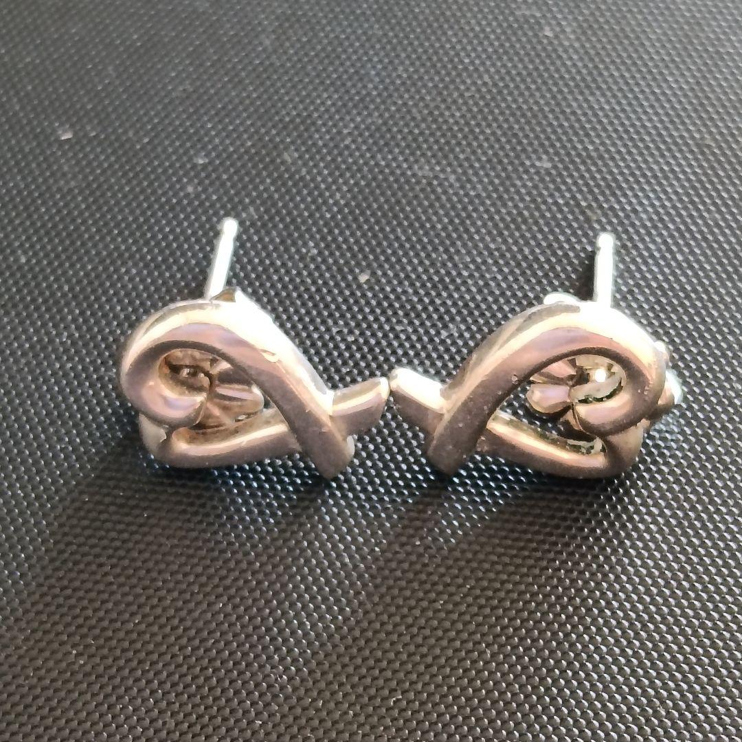 ティファニー　ラビングハート　スタッド　ピアス　シルバー　両耳　付属品なし