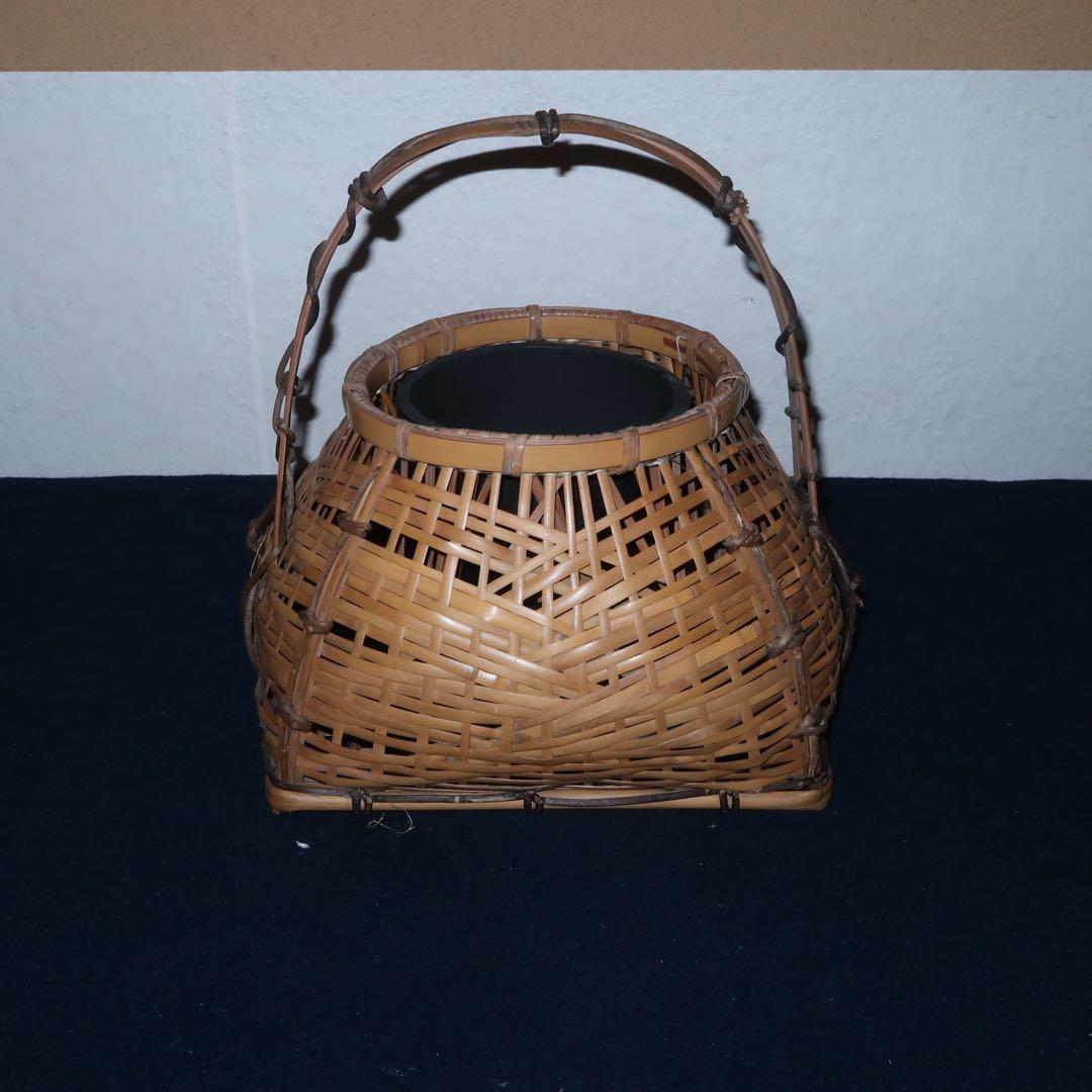 【茶道具】宗全籠　花入　桐箱付き