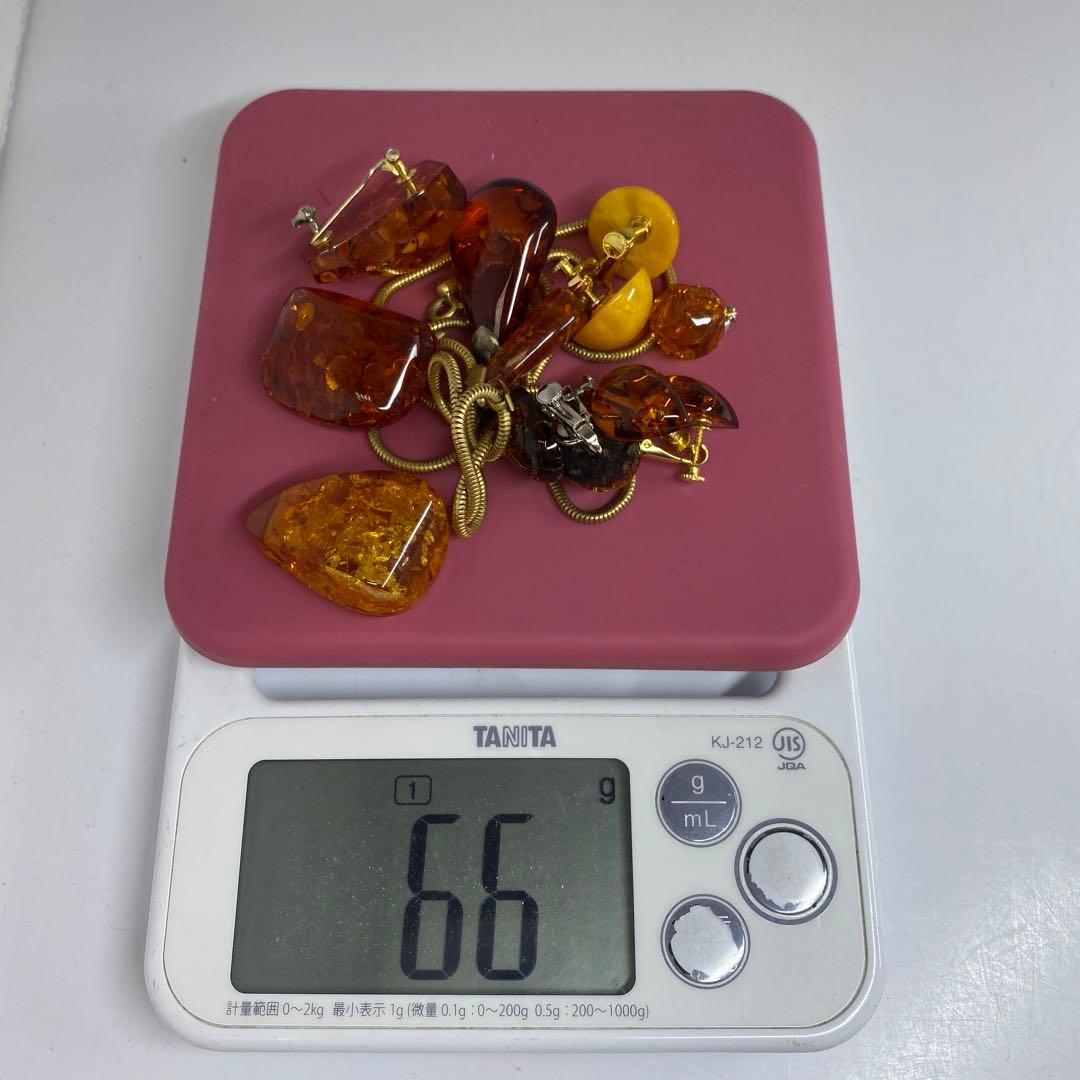 本琥珀　アクセサリー色々66g 東Y7-0317☆2Fタサチ