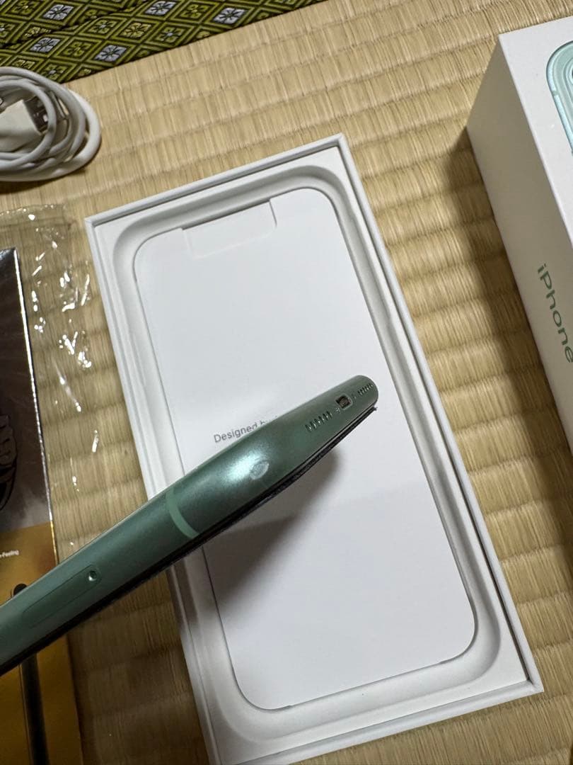 美品】iPhone 11 ミントグリーン　すぐ使えるセット