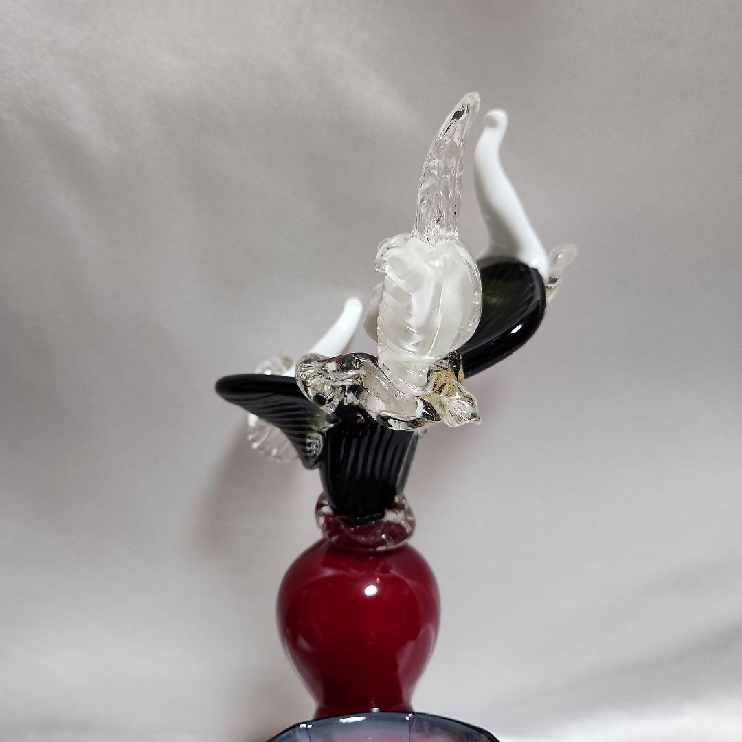 ま*ん様 ベネチアンガラス ペアドール ムラーノガラス ダンス イタリア 金彩