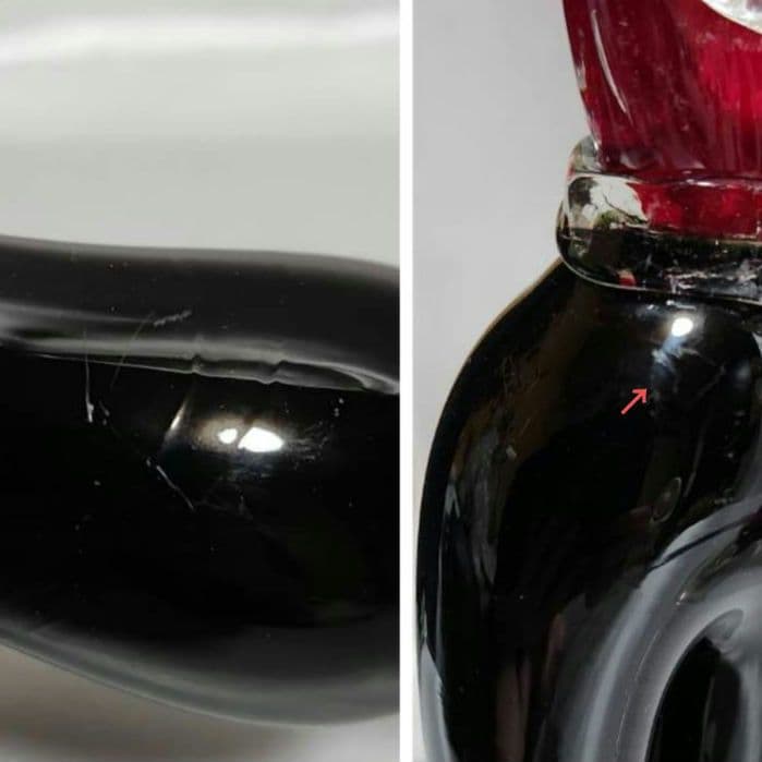 ま*ん様 ベネチアンガラス ペアドール ムラーノガラス ダンス イタリア 金彩