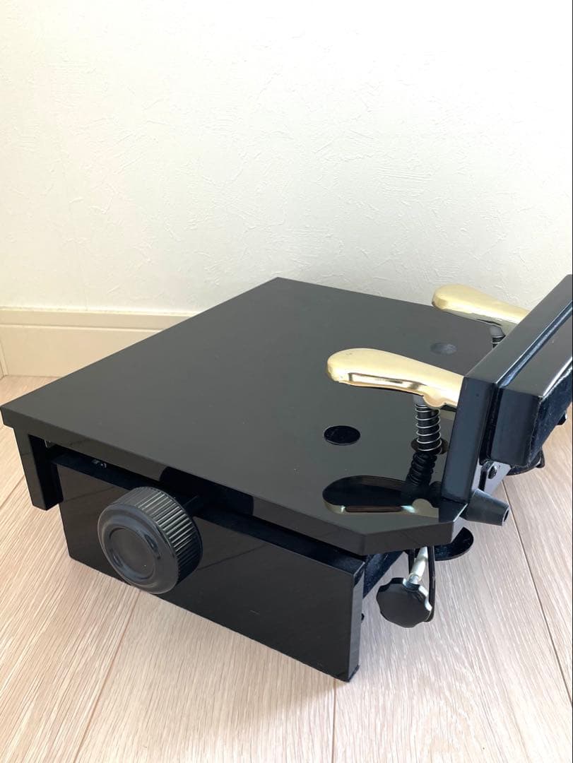 ピアノ　補助ペダル ダブル　木製 ブラック