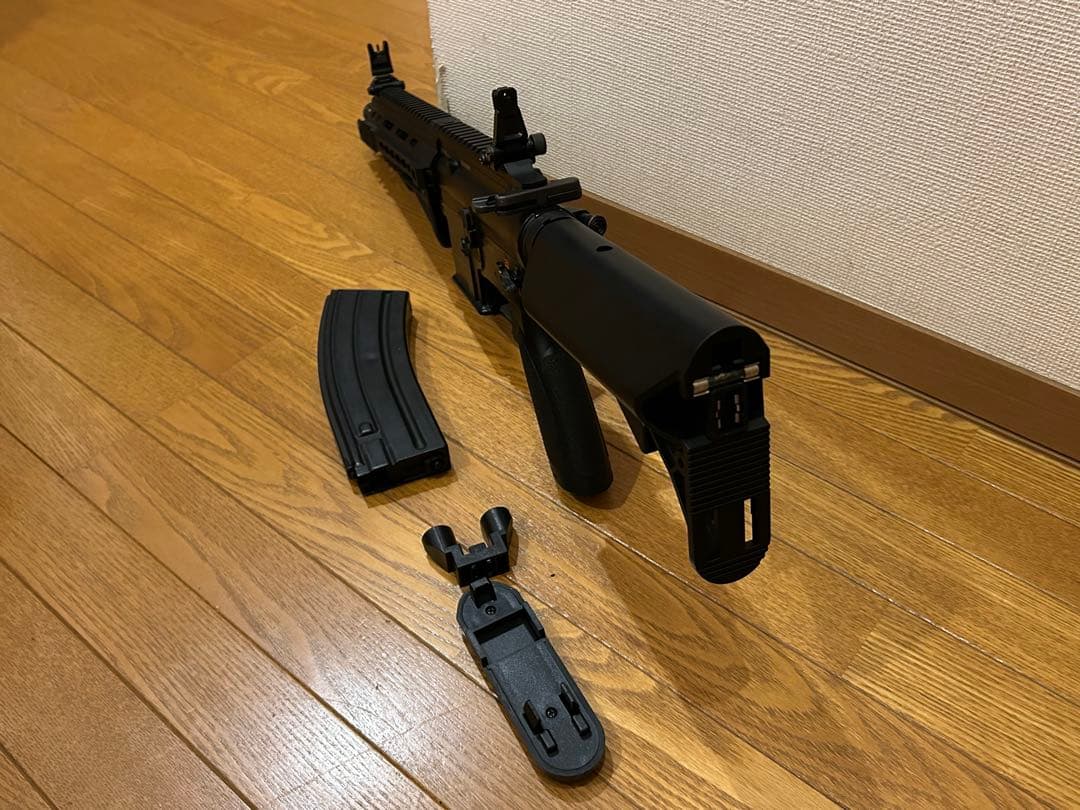 東京マルイ製 電動ガンHK416D ロアレシーバリアルレーザ刻印追加、精密バレル