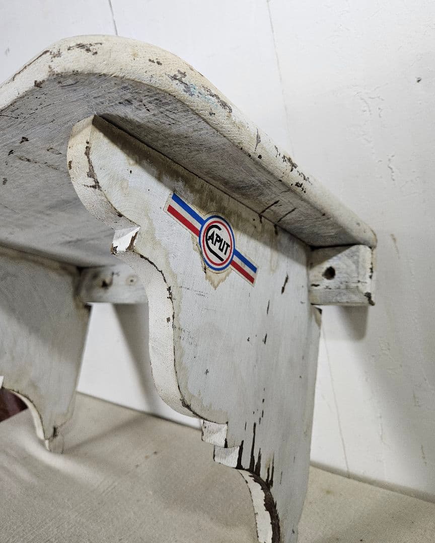 フランスアンティーク 古い木のウォールシェルフ 壁掛け 飾り棚 ラック シャビー