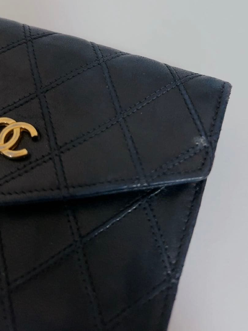 シャネル　CHANEL 折り財布　ブラック　黒　ココマーク