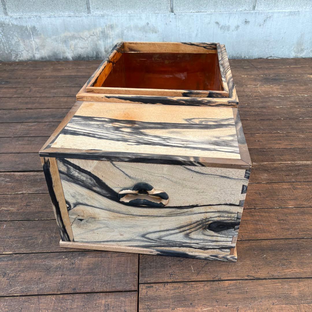 昭和レトロ 木製 長火鉢 3杯 引き出し収納付き 火鉢 囲炉裏 古家具 古道具