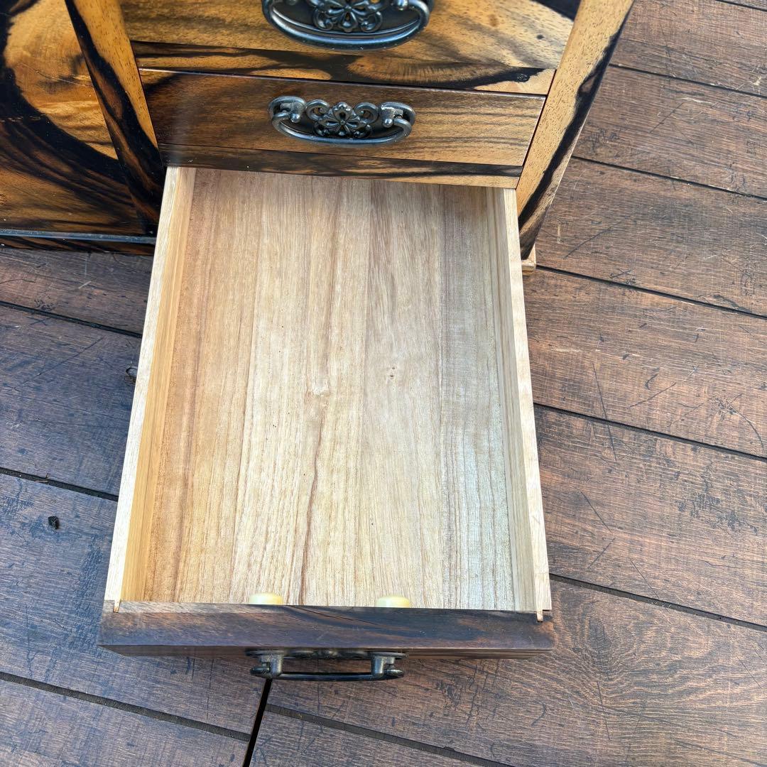 昭和レトロ 木製 長火鉢 3杯 引き出し収納付き 火鉢 囲炉裏 古家具 古道具