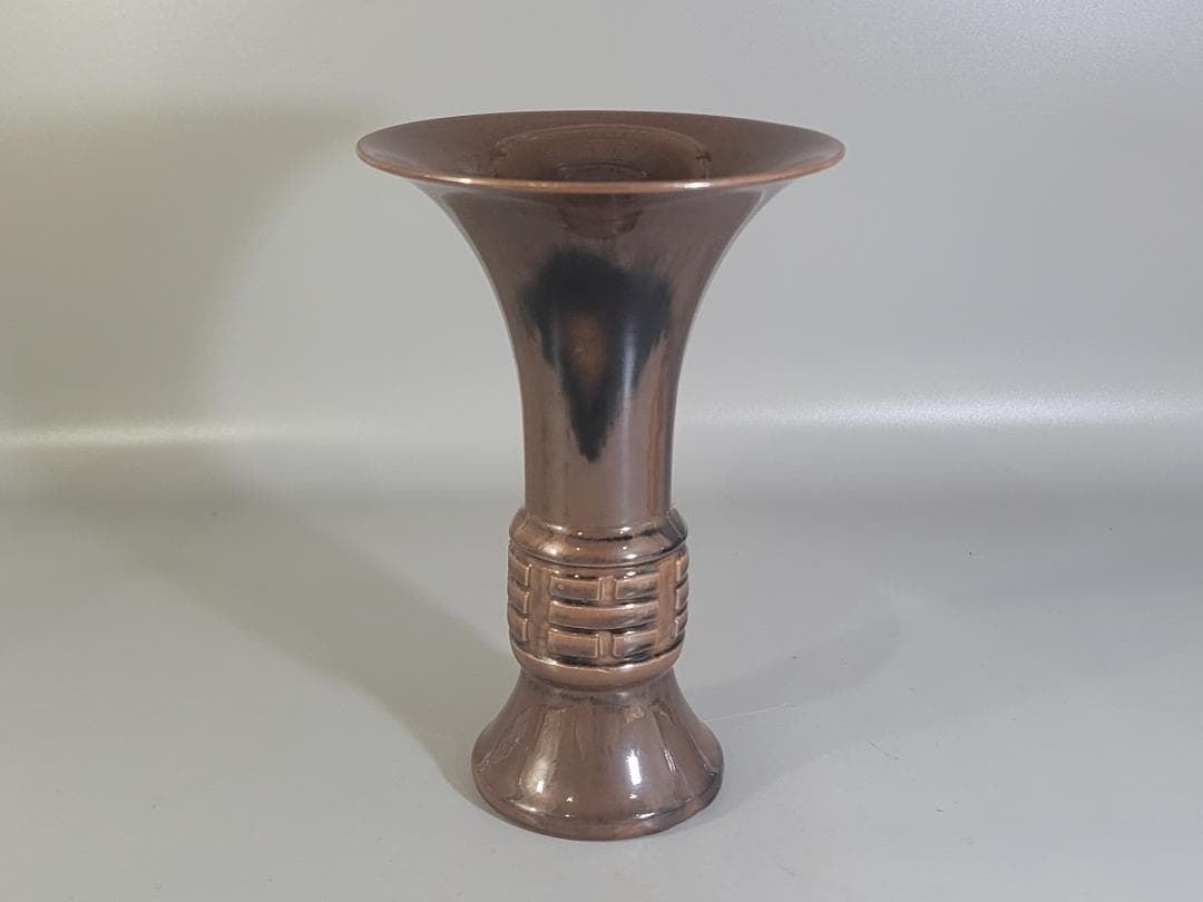 古美術 膳所焼 尊式 算木 花瓶 美品 DT189