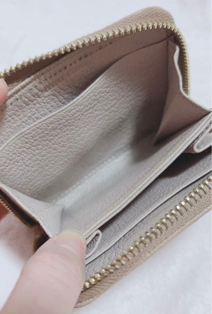 MIUMIU リボンミニウォレット ケース ピンクベージュ 箱有り美品