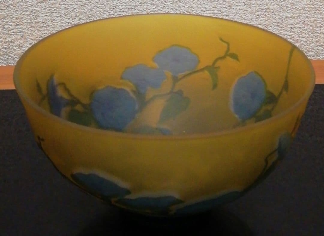 亀井浩美作　幻彩琳　朝顔文　茶碗　共箱　栞付　茶道具