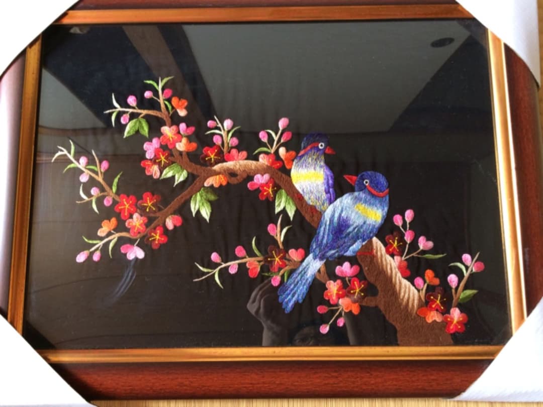 刺繍の絵、半額で