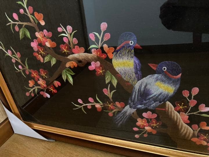 刺繍の絵、半額で