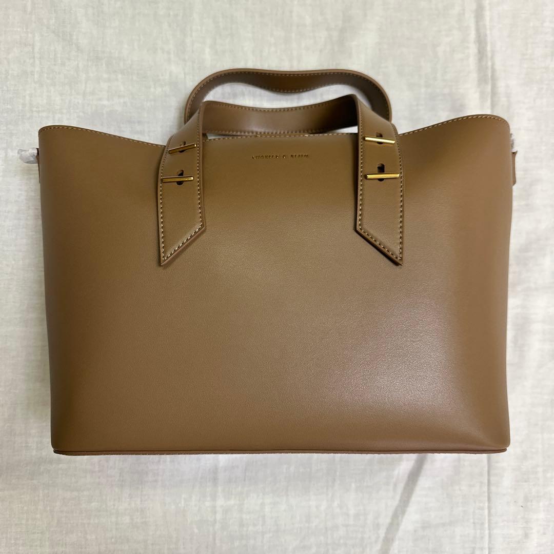 charles&keith チャールズアンドキース ハンドバッグ ブラウン