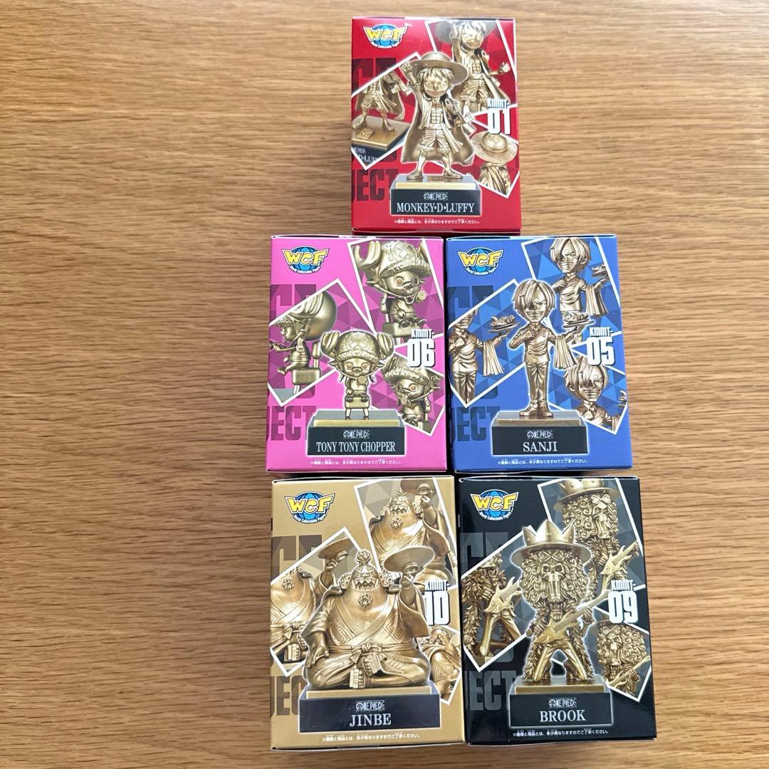 ワンピース 熊本復興プロジェクト ワーコレ 銅像セット 記念カード付き 5個