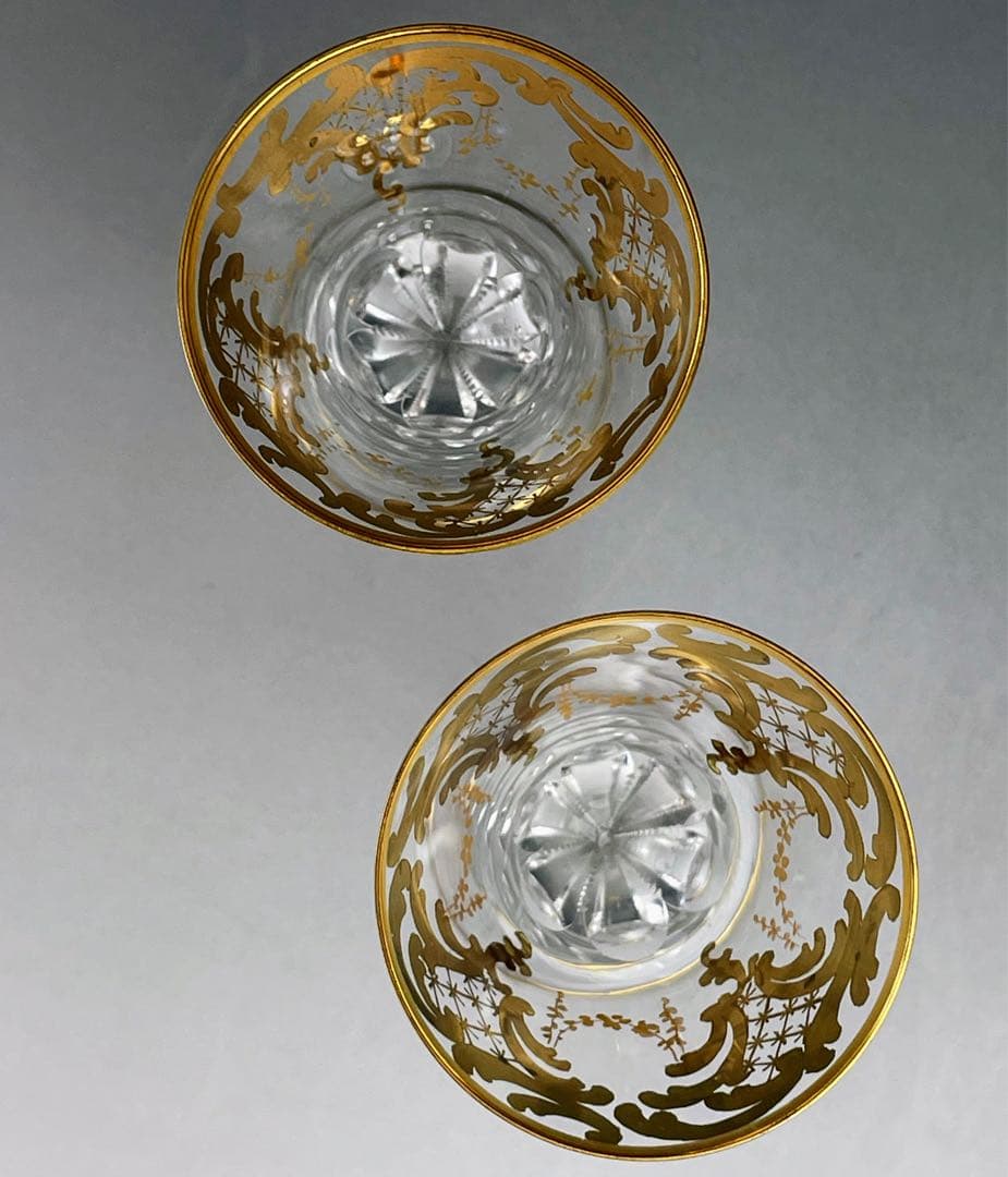 【美品】モーゼル 金彩 ショットグラス リキュール ２客セット スプレンティッド