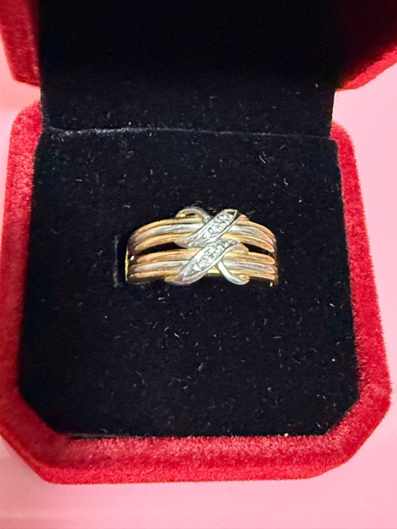 K18プラチナコンビダイアモンドリング3g