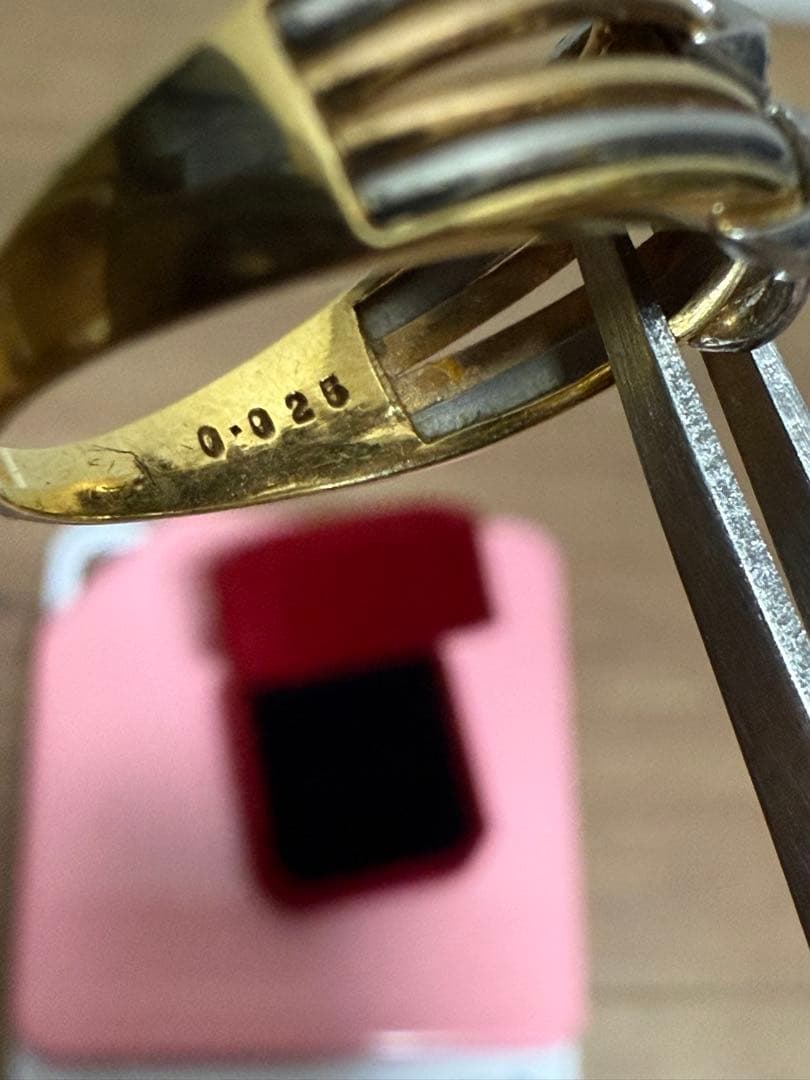 K18プラチナコンビダイアモンドリング3g