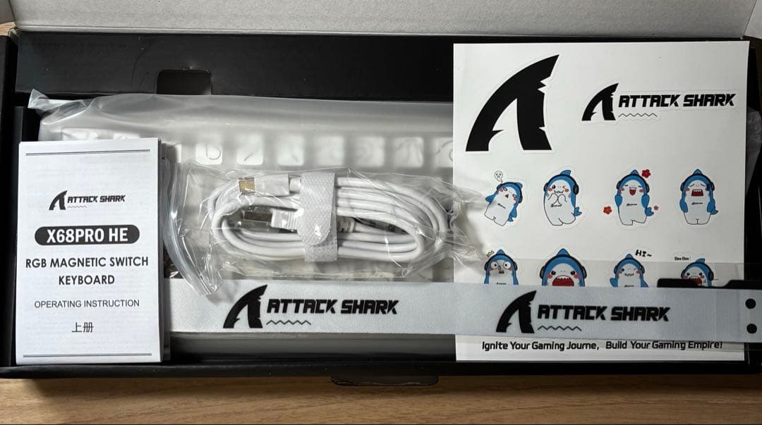 ATTACK SHARK X68PROHE ラピッドトリガー 磁気スイッチ 白