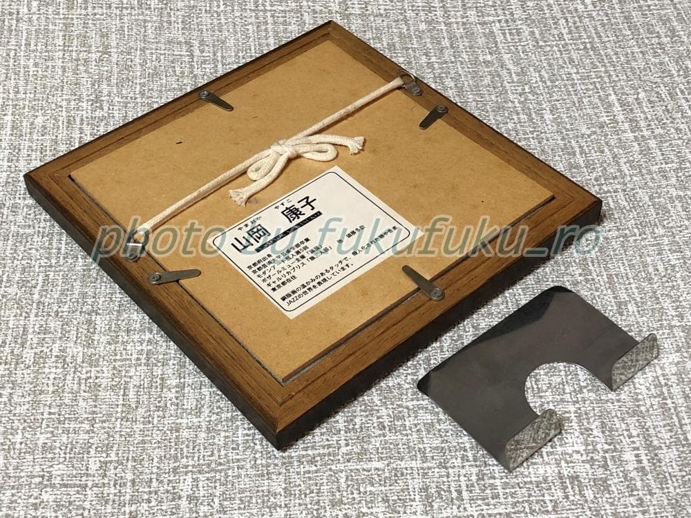 山岡康子　angel　銅版画 　天使　エンジェル　木製　エディション　インテリア