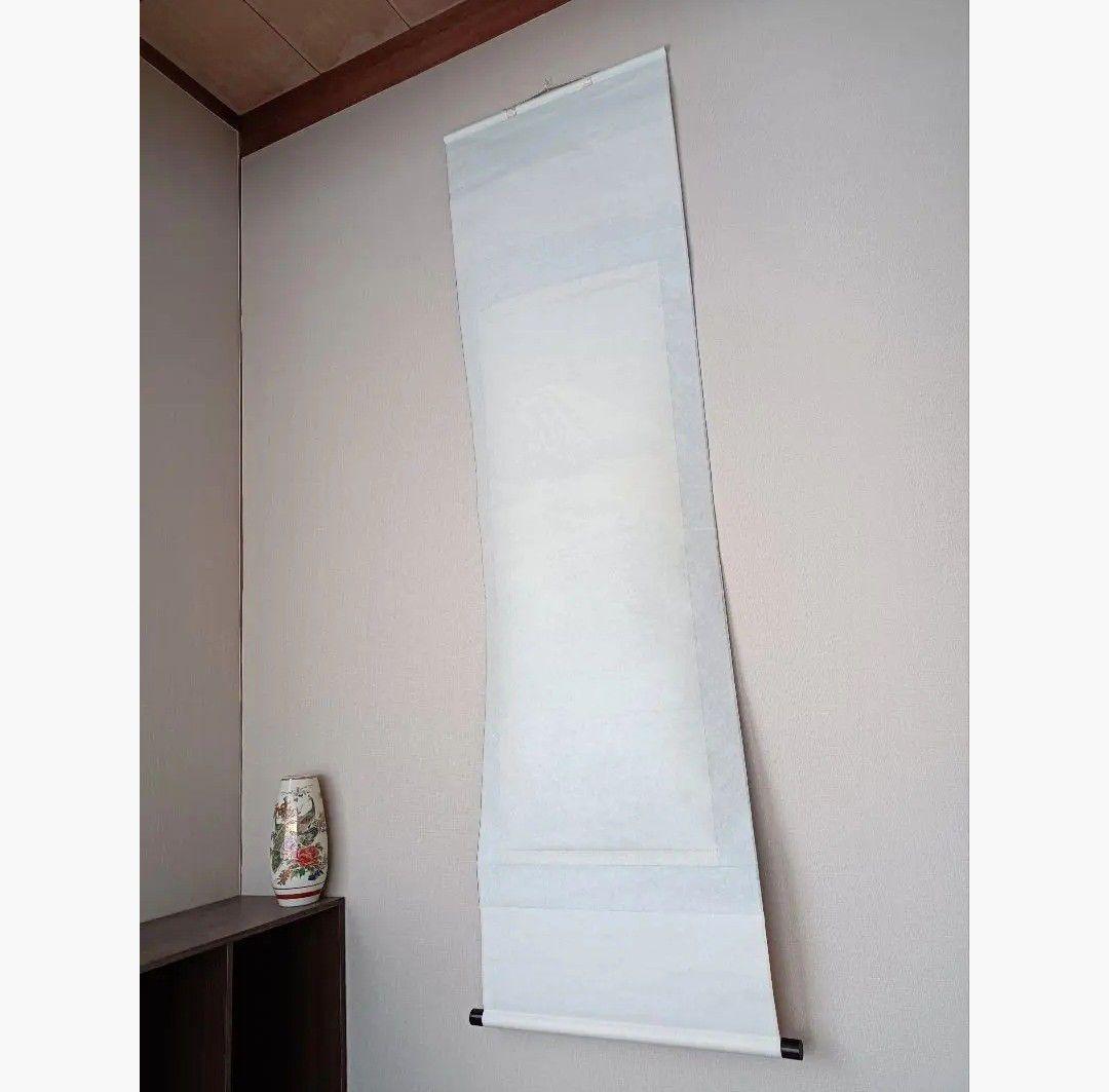 美品! 金運 開運 龍神様 白蛇 掛軸 おもてなし 絵 龍脈 富士山水 中国風水