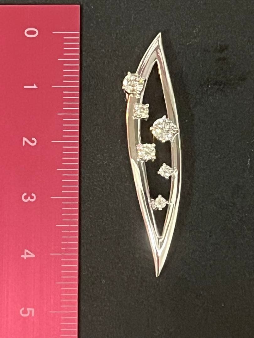 タサキ　田崎　ダイヤ　ペンダント　ブローチ　ネックレス　K18 WG