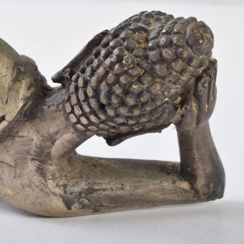 仏教美術　古銅　涅槃像　寝釈迦像　仏像　置物　N　8702