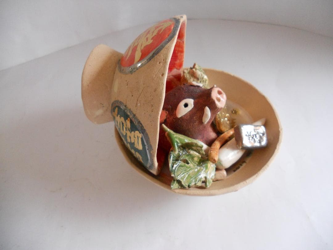 干支置物 亥 亥年 2019 新進気鋭 の 陶芸作家 前田晶子 作