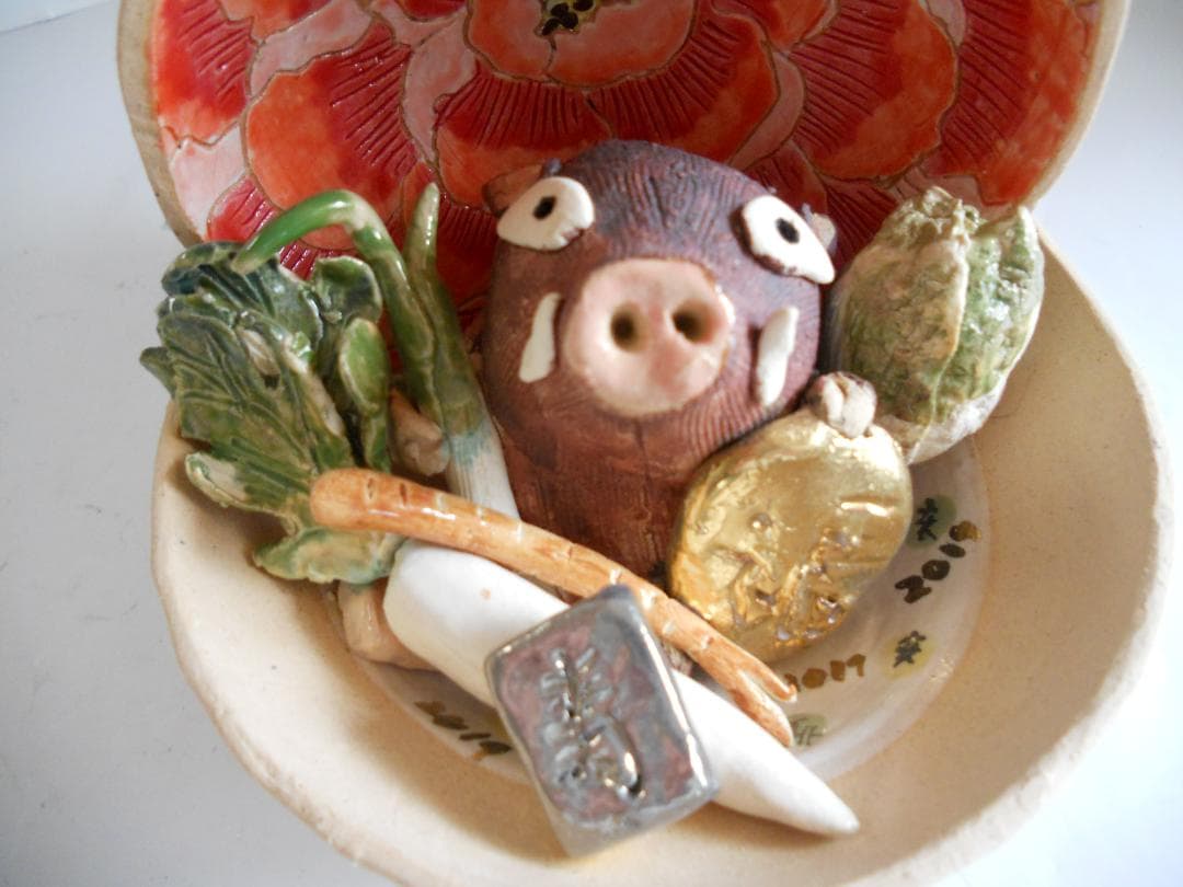 干支置物 亥 亥年 2019 新進気鋭 の 陶芸作家 前田晶子 作
