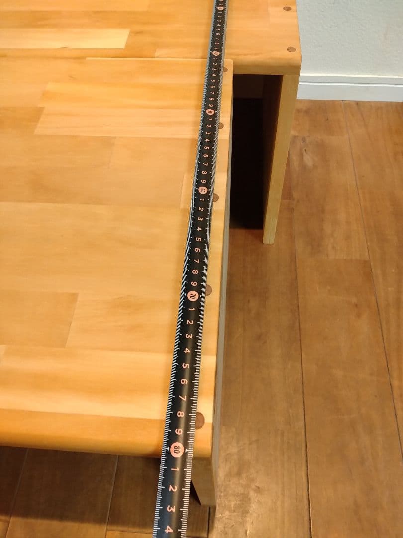 木製　ハンドメイド　オーダー　コの字　キヌカ　机　テーブル　サイドテーブル