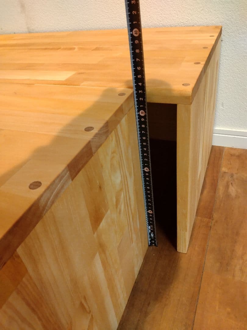 木製　ハンドメイド　オーダー　コの字　キヌカ　机　テーブル　サイドテーブル