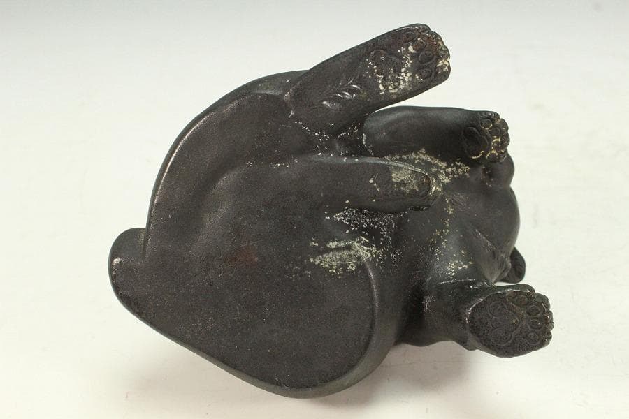 古銅 小狗 置物(K-A814)
