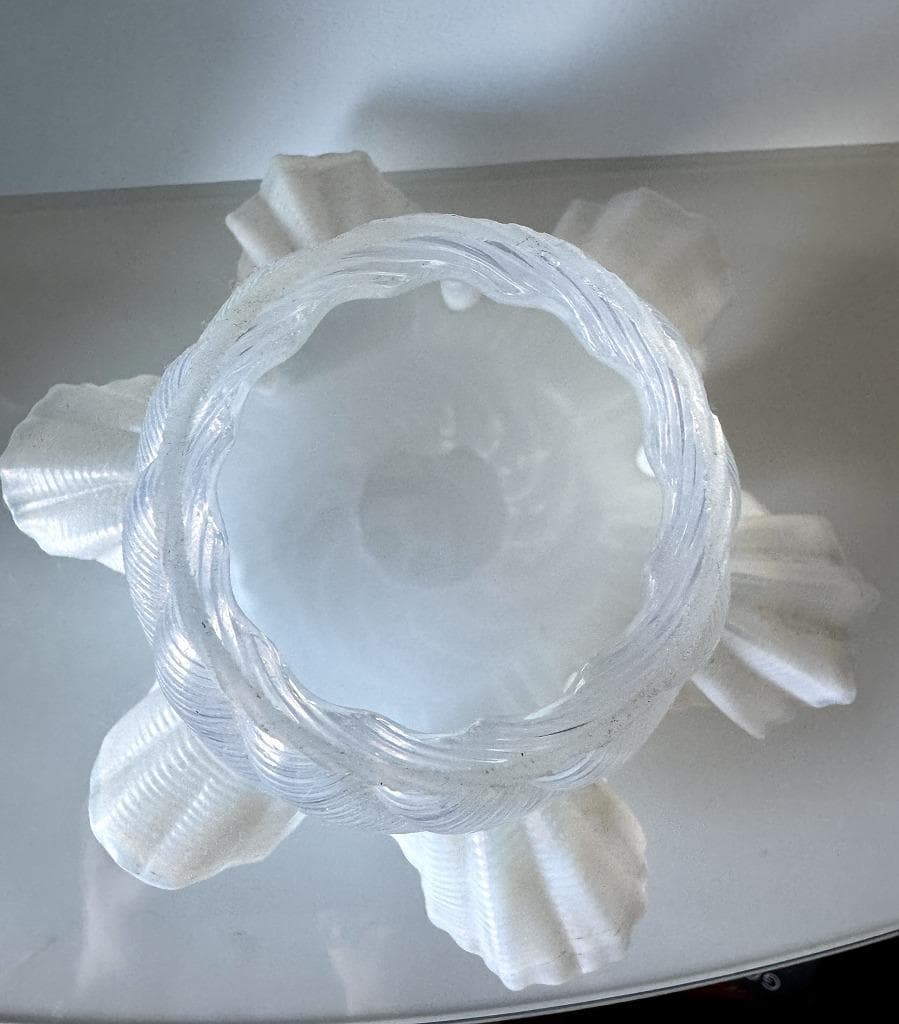 アンティーク　オパールセンド　ランプシェード フリル