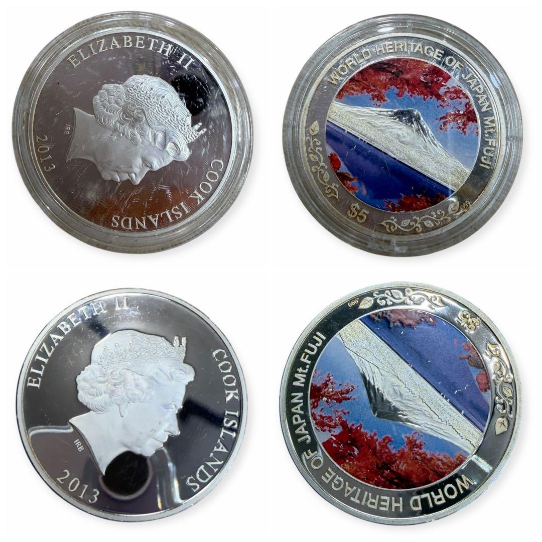 日本の世界遺産　四季の輝き　純銀製　銀貨　英連邦　クック諸島政府発行　プルーフ