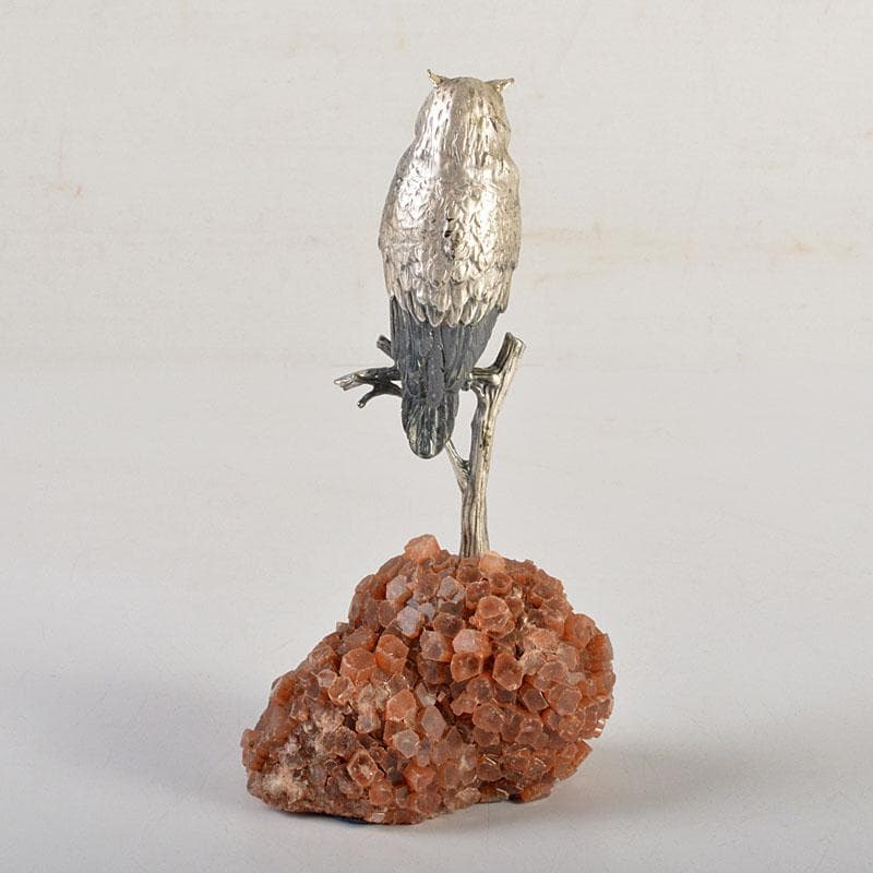 ALPACA PLATEADA Y　フクロウ　梟　置物　C　6772