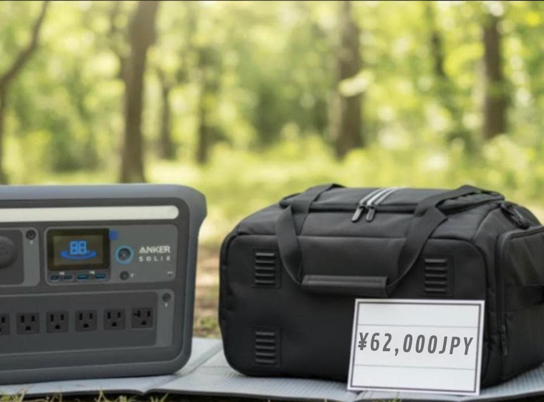 （未使用）Anker アンカーSolix C1000[純正] +耐水ケース付き