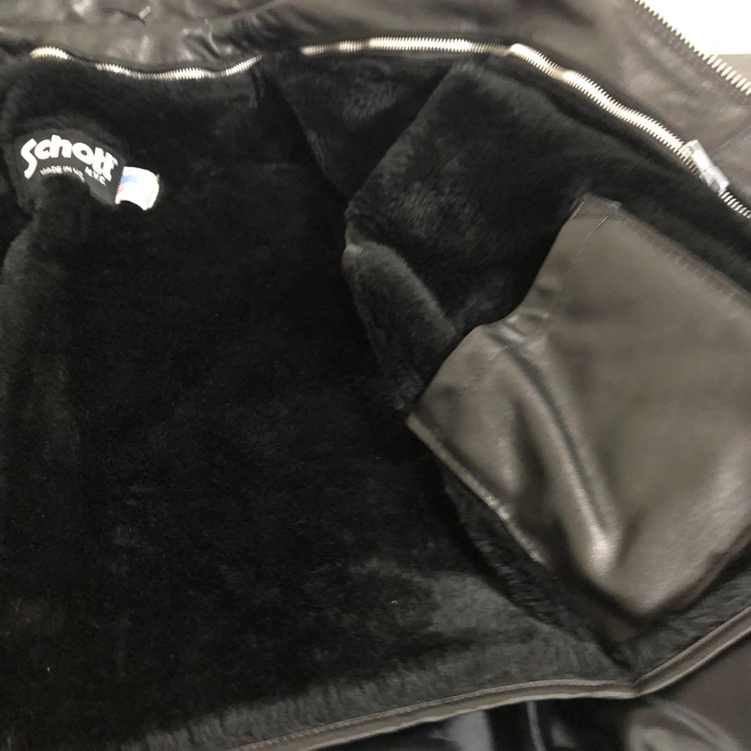 極美品 schott レザージャケット642 44サイズ ライナー付き