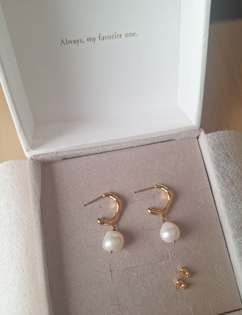 eteパールフープピアス