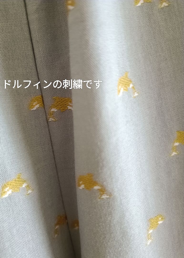 ロワズィール　イージーガウチョパンツ　袴パンツ　ソフトグレー　オルカドット